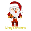 Santa Claus with gift package