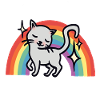 Regenbogen Katze