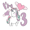 3e verjaardag Meisje Unicorn 3 jaar oude Bday Party