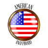 American Proud Flag Button