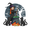 Witch with kettle
