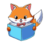 Fox reads book
