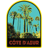 llustration palmiers emblématiques, Còte d'Azur