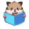 Hamster Reading Book