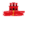 Official Gibraltar Flag Gibraltarian Country