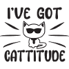 Cattitude Funny Design