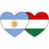 Argentina Hungary Flag Heart