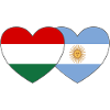 Hungary Argentina Flag Heart