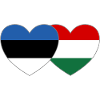 Estonia Hungary Flag Heart