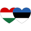 Hongrie Estonie Drapeau Cœur