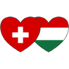 Suisse Hongrie Drapeau Cœur