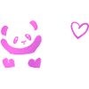 pink panda I love you