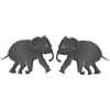 deux animaux éléphants animaux