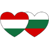 Hungary Bulgaria Flag Heart