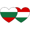Bulgaria Hungary Flag Heart