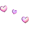 trois cœurs roses symbole amour
