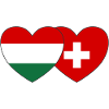 Hungary Switzerland Flag Heart