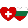 Suisse Bulgarie Drapeau Cœur