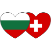 Bulgaria Switzerland Flag Heart