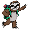 Hiking Sloth Funny Hikers