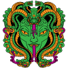 Medusa Face Snake Femme