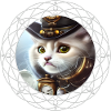 Cute steampunk kitten