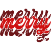 Überlappende Schrift frohe Weihnachten