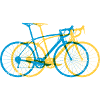 Vibrant Tri-Tone Bicycle Overlay