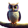 Sweet owl on a branch