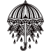 Old school tattoo design umbrella
