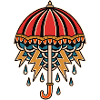 Old school tattoo design umbrella