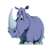 Kawaii Cartoon Rhino