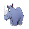 Kawaii Cartoon Rhino