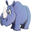 Kawaii Cartoon Rhino