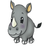 Kawaii Cartoon Rhino