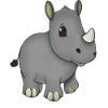 Kawaii Cartoon Rhino