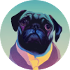 Pug Dog Portrait