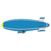 Airship, Zeppelin, Side View