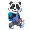 Panda Bear Back to School