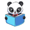 Panda Reading Book