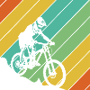 Mountain biker cycling cycling