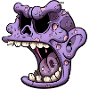 Zombie Head With Maggots