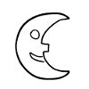 Night Moon Crescent Moon Symbol