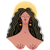Zufriedene Frau