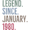 Legend Since January 1980