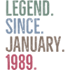 Legend Since January 1989