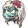Tête de fille zombie
