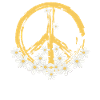 Peace Sign Daisy Hippie Gardening
