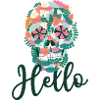 Hello skull flower