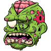 Wounded Zombie Head